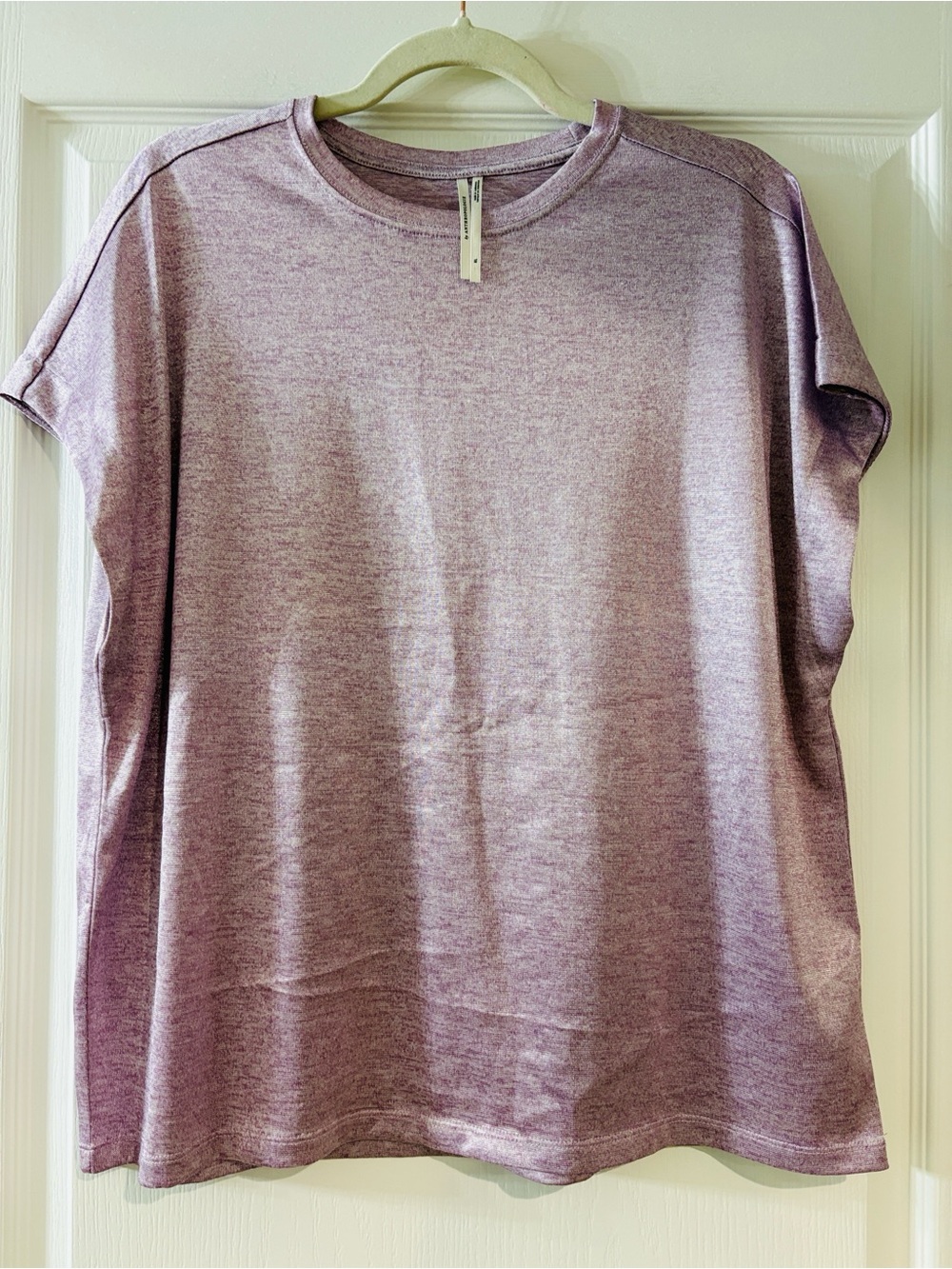 Anthropologie Short-Sleeve Crewneck Tee in Shimmering Lavender